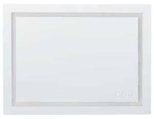 Kúpeľňové nástenné LED zrkadlo strieborné obdĺžnikové 80 x 60 cm elegantný dizajn