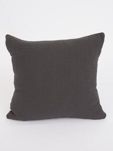 Mušelínová obliečka na vankúš 40 x 40 cm - Alexia Duo cappuccino/tmavo šedá