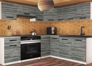 Kuchynská linka Belini 360 cm šedý antracit Glamour Wood s pracovnou doskou Lidiauniqa2