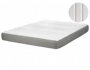 Matrac z pamäťovej peny biely a sivý polyester 180 x 200 cm stredne tvrdý so snímateľným poťahom memory foam