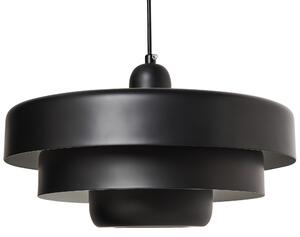Závesná lampa čierna kovová viacúrovňový dizajn vintage škandinávsky mid-century štýl kuchyňa jedáleň