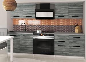 Kuchynská linka Belini 160 cm šedý antracit Glamour Wood s pracovnou doskou Kompakto2 Výrobca