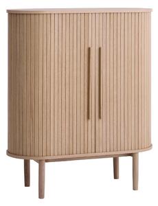 Skrinka v dekore duba s posuvnými dverami v svetlo prírodnej farbe 100x118x40 cm Meta – Unique Furniture