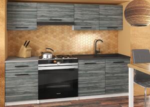 Kuchynská linka Belini 180 cm šedý antracit Glamour Wood s pracovnou doskou Superuniqa2