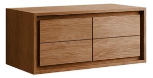 Hnedá závesná skrinka pod umývadlo z teakového dreva 90x40 cm Kenta – Kave Home