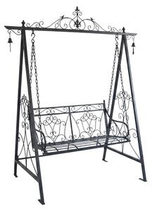 Čierna kovová záhradná hojdačka Kari - Garden Pleasure