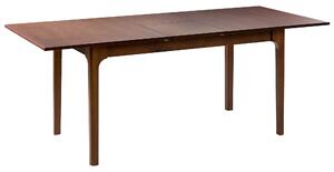 Rozkladací jedálenský stôl tmavý jaseň MDF 160/200 x 90 cm dyhovaná vrchná doska moderný dizajn kuchynský stôl