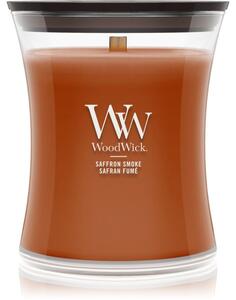 Woodwick Saffron Smoke vonná sviečka s dreveným knotom 275 g