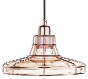 Závesná lampa medené sklenené tienidlo starožitná lampa vo vintage štýle stropné svetlo