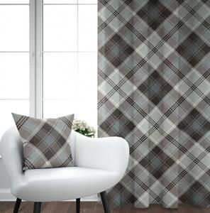 Ervi Gobelínový zatemňovací termo záves - Tradičný šedý tartan