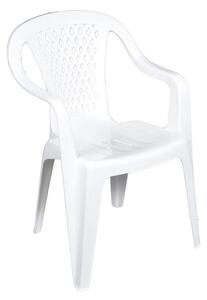 Plastová záhradná stolička DIAMENT – biela