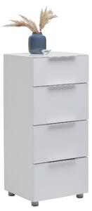 KOMODA, biela s vysokým leskom, 45,3/99,3/40 cm Voleo - Komody