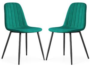Ak furniture Sada 2 ks jedálenských stoličiek Lumo fľaškovozelená