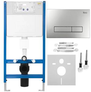 Podomietkový WC systém K011A-Q + tlačidlá HD Satin