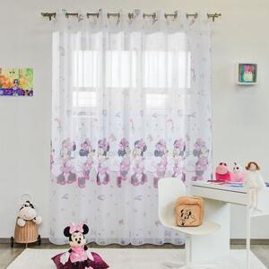 Minnie hotová záclona s riasiacou páskou "3+1" 140x245 cm biela