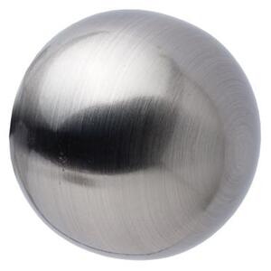 Siva kovová koncovka 19 mm Guľa chrómová