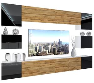Obývacia stena Belini Premium Full Version čierny lesk / dub wotan + LED osvetlenie Nexum 52 Výrobca