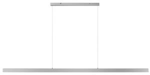 LED závesná lampa strieborná kovová lineárna 180 cm industriálny moderný štýl kuchyňa jedáleň