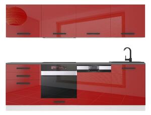 Kuchynská linka Belini Premium Full Version 240 cm červený lesk s pracovnou doskou ALICE Výrobca