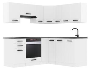 Kuchynská linka Belini Premium Full Version 380 cm biely mat s pracovnou doskou SARAH