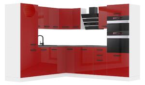 Kuchynská linka Belini Premium Full Version 480 cm červený lesk s pracovnou doskou STACY Výrobca