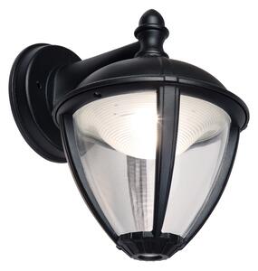 LUTEC Nástenná vonkajšia LED lampa UNITE, 9W, teplá biela, čierna, IP44