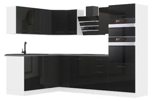 Kuchynská linka Belini Premium Full Version 420 cm čierny lesk s pracovnou doskou MELANIE Výrobca