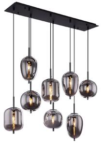 GLOBO Závesné moderné osvetlenie nad jedálenský stôl BLACKY, 8xE14, 40W