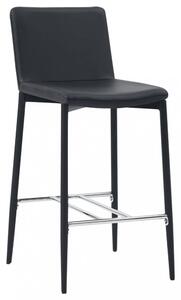 Barové stoličky 6ks umelá koža / kov Dekorhome Čierna