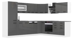 Kuchynská linka Belini Premium Full Version 520 cm šedý lesk s pracovnou doskou JULIE Výrobca