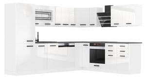 Kuchynská linka Belini Premium Full Version 520 cm biely lesk s pracovnou doskou JULIE