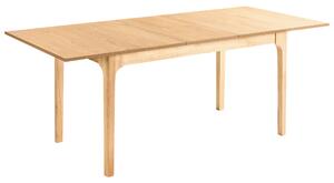 Rozkladací jedálenský stôl svetlý jaseň MDF 160/200 x 90 cm dyhovaná vrchná doska moderný dizajn kuchynský stôl