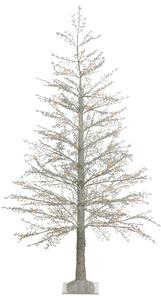 Umelý LED vianočný stromček biely PVC 180 cm s osvetlením moderný škandinávsky štýl interiér exteriér