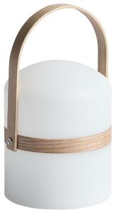 Vonkajšia stolová LED lampa biela syntetický materiál IP54 vodoodolné s diaľkovým ovládaním záhradné osvetlenie