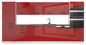 Kuchynská linka Belini Premium Full Version 360 cm červený lesk s pracovnou doskou NAOMI Výrobca