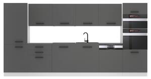 Kuchynská linka Belini Premium Full Version 360 cm šedý mat s pracovnou doskou NAOMI Výrobca