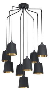 Eglo 39739 - Luster na lanku BERNABETTA 9xE27/40W/230V čierna
