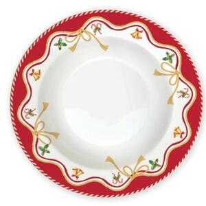 FEDORA Home Vianočné hlboké taniere Christmas Tale, set 6 ks, priemer 21,5 cm