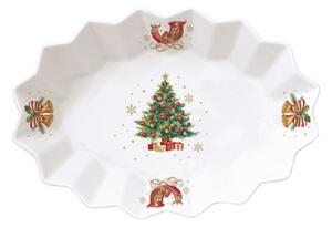 FEDORA Home Vianočný servírovací podnos oválny Christmas Tale