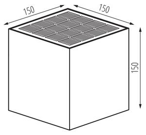 Kanlux 28997-LED Solárne nástenné svietidlo REKA LED/6W/230V 3000/4000/6500K IP65 čierna