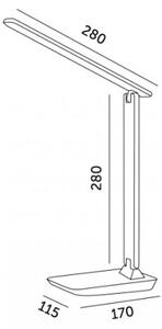 Stmievateľná LED stolová lampa NOBLITE N LED/7W/230V 3000/4000/6500K hnedá