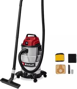 Einhell TC-VC 3055 S, 950 W, Cylindrový vysávač, Suché a mokré, Vrecko na prach, 30 L, Filtrovanie