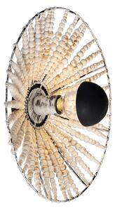 Orientálna nástenná lampa béžová s korálkami - Moti