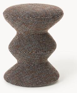 Okrúhla čalúnená taburetka Zig Zag