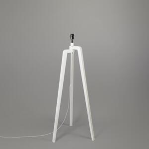Stojací lampa statív biela s tienidlom 50 cm čierna - Puros
