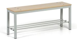 Šatníková lavica s botníkom, sedák - lamino, dĺžka 1000 mm, breza