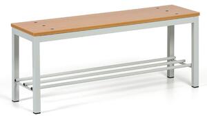 Šatníková lavica s botníkom, sedák - lamino, dĺžka 1000 mm, orech