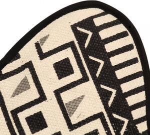 Relaxačné kreslo BUTTERFLY textil / oceľ Dekorhome Biela s čiernou potlačou