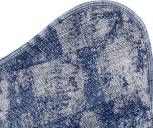 Relaxačné kreslo BUTTERFLY textil / oceľ Dekorhome Modrá
