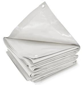 JAGO Plachta 650 g/m², hliníkové oká, biela, 4 x 3 m
